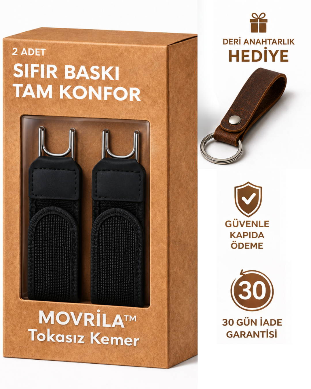 Movrila™ Premium Tokasız Kemer